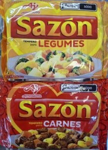 Tempero sazon para legumes e carnes